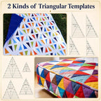 TSV 8 PCS 60° Triangle Quilting Rulers/30°-60°-90° Triangle Quilt Templates | - Image 2
