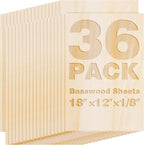 Basswood Sheets 18"x12"x1/8", 3mm Basswood by Unknown