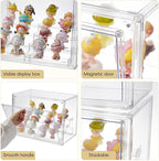 4 Tiers Clear Acrylic Display Case, Plastic Storage Bins - Image 4