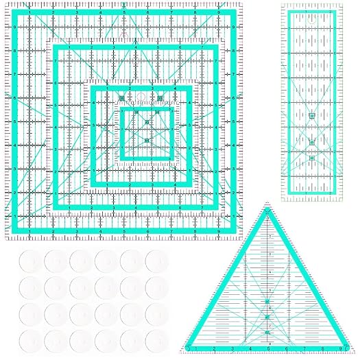 6 Quilting Rule, 8.5" Triangle Quilting Ruler by HUIFARI