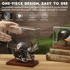 JupDec Mini Helmet Display Case, Acrylic Clear 1/2 Football Baseball Helmet - Image 2