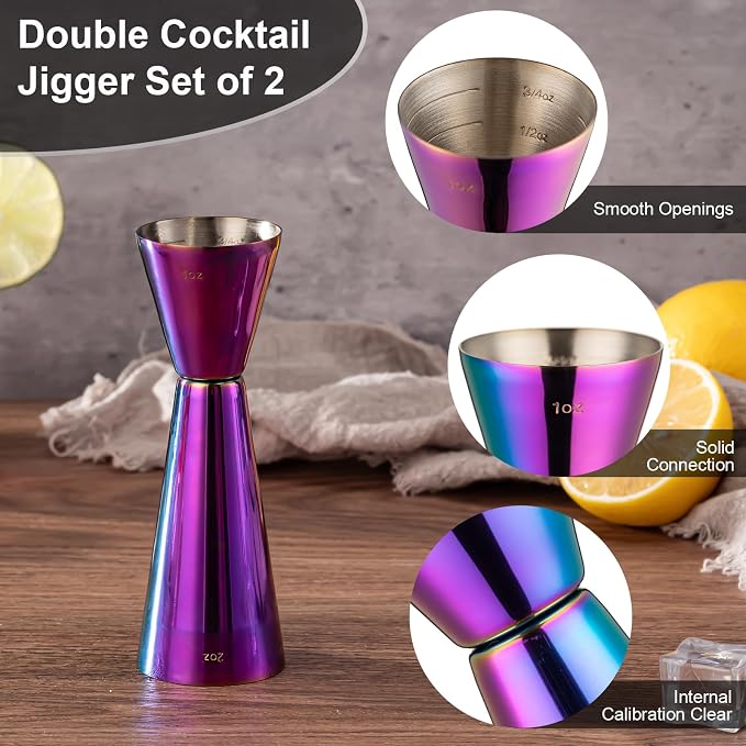 Briout Jigger for Bartending, Double Cocktail Jigger Japanese Premium 304 Food - Image 2