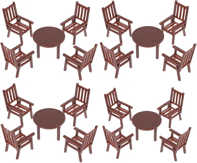 Garneck 4Sets Miniature Dollhouse Furniture Set: Dollhouse Kitchen Table and by GARNECK