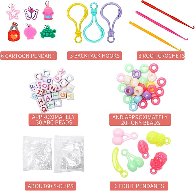 XKDOUS 24 Colors Rubber Band Bracelet Kit, Bracelet Making Kit - Image 2