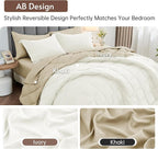 MUXHOMO 5 Pieces Twin Comforter Set, Reversible Bed in a Bag Twin Size - Image 3