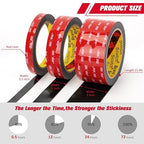 3M Double Sided Tape Heavy Duty 0.5" x 15.4 Ft 5925, 0.025'' Thick - Image 4
