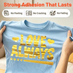 TECKWRAP Heat Transfer Vinyl for T-Shirts, Metallic Gold | Easy Weed HTV Vinyl - Image 5