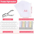 ASTARON Printable Shrinking Plastic Sheets Kit, Hole Punch and 40 Lanyards - Image 3