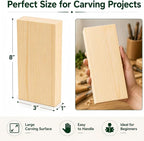 Unfinished Wood Blocks for Carving, Painting and DIY Crafts - Image 2