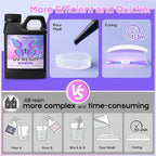 HeyClear 2000g UV Resin Bulk -Super Clear, Premixed UV Epoxy Fast Curing - Image 4