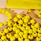 240Pcs Yellow Wood Beads 16mm for Craft Large Hole Wood Beads for Craft - Image 6