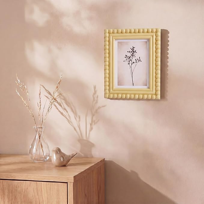 1 Pack 5 x 7 Picture Frame, Wood Beaded Boho Photo Frame, Vintage Photo Display - Image 5