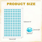 HARFINGTON 5 Sheet/800pcs Rhinestone Adhesive Stickers Self Adhesive Acrylic - Image 2