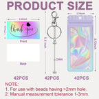 42/84/126 Pcs Beadable Keychain Bars Bulk Blank DIY Beaded Keychain Making - Image 2