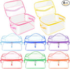 8 Packs Toy Storage Bags, Reusable Clear PVC Board Game Storage, Toy Storage by YOPCDJ