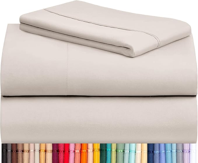 LuxClub 3 PC Twin Sheet Set, Deep Pockets Wrinkle Free Cooling Bed Sheets Hotel by LuxClub