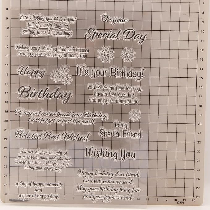 Special Day Blessing Words Clear Stamps Silicone Stamp Cards - Image 5