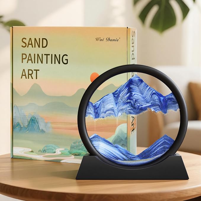 Wai Danie Moving Sand Art Picture 3D Hourglass Deep Sea Sandscape Liquid Motion - Image 2