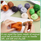 Mayboos 15 Colors Felting Wool, Wool Yarn Roving, Spinning Wool Roving - Image 5