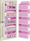 Over The Door Organizer, 5 Shelves Closet Door Hanging Organizer with 10 Mesh Pockets, Nursery Closet Organizer, Baby Essentials, Dorm Room Essentials for Girls