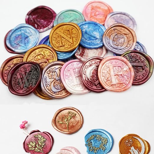 Wax Seal Beads, ONWINPOR 300 Pieces Octagon Antique Gold Sealing Wax Beads - Image 6