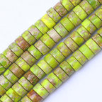 Natural Stone Heishi Beads for Necklace Making, 4 mm x 6 mm Small Flat Round by YUGDRUZY