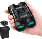 12X25 Mini Pocket Binoculars for Adults Kids, Small Compact Binoculars for Bird by DRANBOL