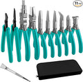 C&T 11-Piece Jewelry Plier Sets, Jewelry Making Tools Kit, Micro Jewelry Pliers by CT