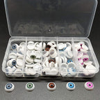 TIHOOD 100pcs/box 12mm Doll Eyeballs Half Round Acrylic Eyes - Image 4