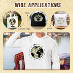 Tintnut Vintage Map Camo Heat Transfer Vinyl, easy cut & weed, stretch washable - Image 6
