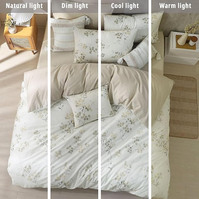 LEMIROE Floral Cotton Comforter King Size - Image 6