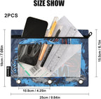 Custom Truck Blue Pencil Pouch for 3 Ring Binder, 2 Pack Personalized Name - Image 3