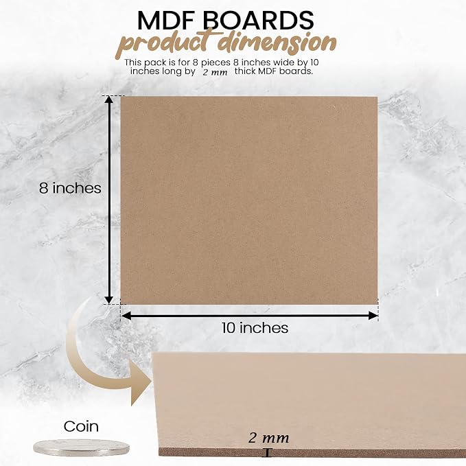 CalPalmy 8” x 10” MDF Boards - 2mm Thick Boards - Image 2