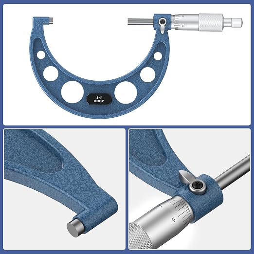 HDLNKAK Outside Micrometer Set, 0-4" Machinist Micrometer, 0.0001" Graduation - Image 8