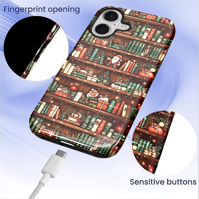 Case for iPhone 17, Scratch Resistant Hybrid Double Layer Hard Shell，Christmas - Image 7