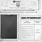 ZeeDix Metal Fillet Weld Gauge Set | Stainless Steel Welding Inspection Gauge - Image 2