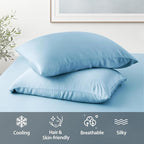 2 Pack Cooling Pillow Cases, Viscose Derived from Bamboo Pillow Protectors King - Image 3