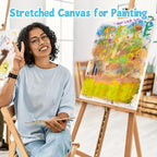 ESRICH Stretched Canvas for Painting 24x36 Inch, Primed Acid-Free Cotton Blank - Image 6