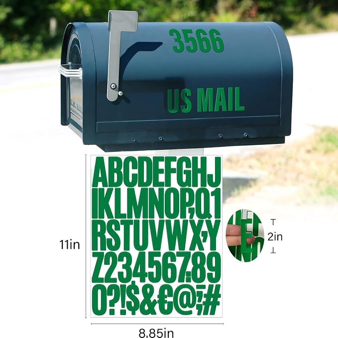 Letter Stickers, Mailbox Numbers, 2 Inch Waterproof Vinyl Alphabet | 2 Inch - Image 2