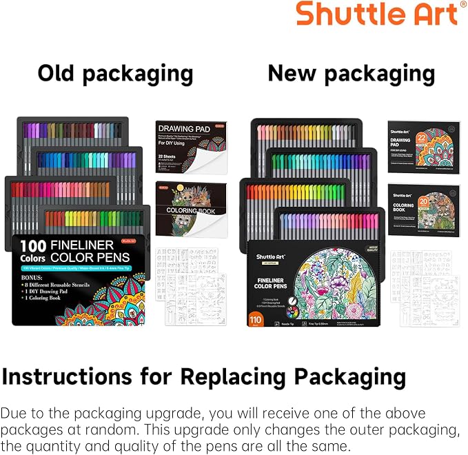 Shuttle Art Fineliner Colored Pens, 100 Colors 0.38mm Fine Point Pens - Image 6