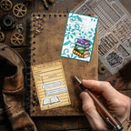 GLOBLELAND Books Clear Stamps Library Card Silicone Clear Stamp Reading List - Image 8