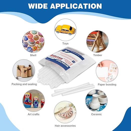 WORKPRO Full Size Hot Glue Sticks, 0.43x8 Inches, Compatible - Image 7