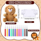 Blueweenly 64 Pcs Make Your Own Stuffed Animal Lion Kit Including 6 Inches Soft - Image 2