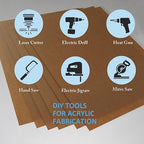 6 Pieces12x12 Plexiglass Sheet, 1/8”Thick Clear Acrylic Sheet, - Image 4