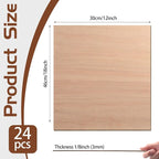 24 Pcs Mahogany Plywood Sheets, School DIY Projects, CNC Cutting, and Wood - Image 2