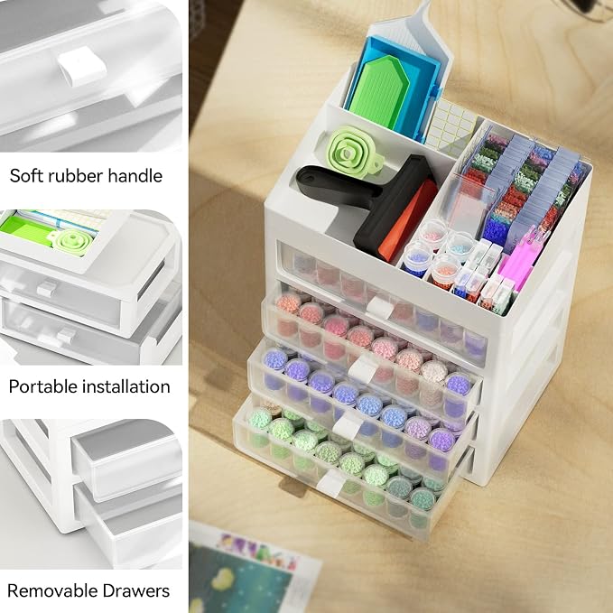 ARTDOT Diamond Painting Accessories Boxes, 192 Pieces 5D Diamond Painting Adult - Image 2