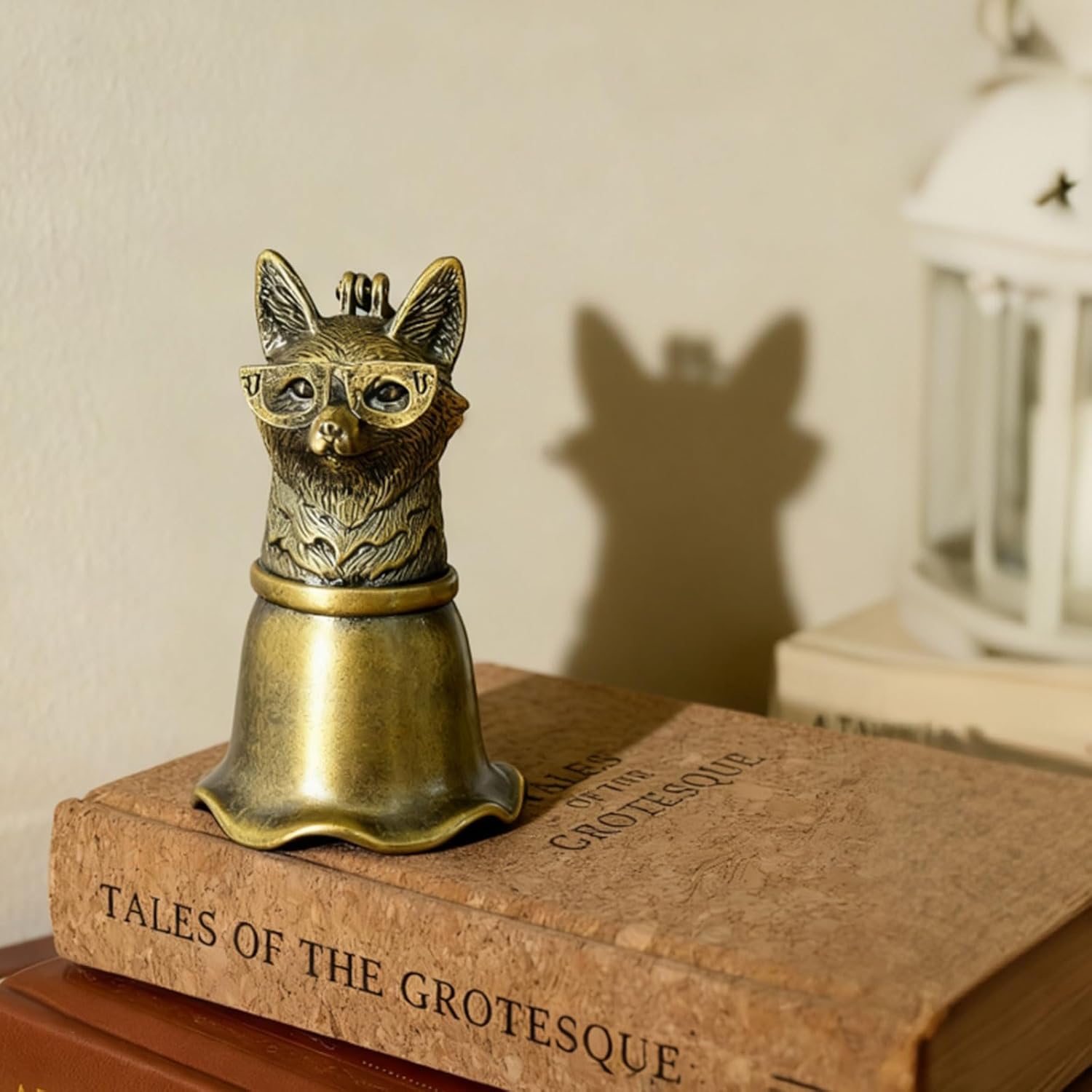 Professor Fox Candle Snuffer - Dr. Rusty Ponder with Glasses, Vintage Gunmetal Flame Extinguisher Tool for Candle Lovers