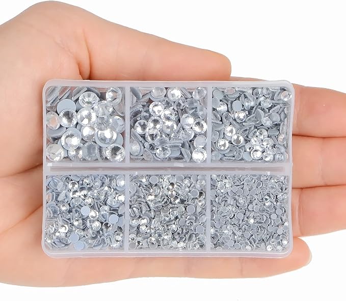 4000pcs Mixed Size Hot Fix Round Crystals Gems Glass Stones Hotfix Flat Back - Image 6