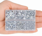 4000pcs Mixed Size Hot Fix Round Crystals Gems Glass Stones Hotfix Flat Back - Image 6