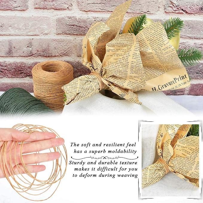 TIMESETL 656 Feet Floral Bind Wire Rustic Vine Wrapping Wire, Paper Covered - Image 5